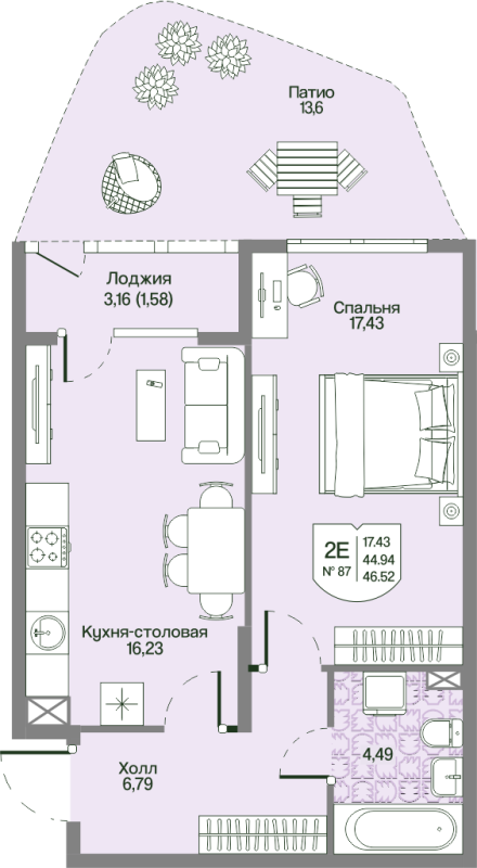 Продажа 1-комн квартиры в новостройке Мистолово д., Большой пр-кт,  к. 2