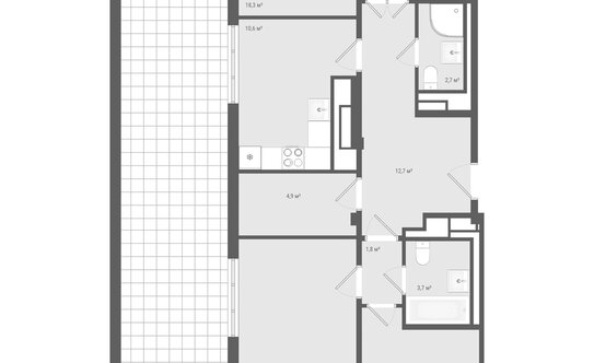 Продажа 3-комн квартиры на вторичном рынке ул Лесная,  д. 34/1,  к. 1