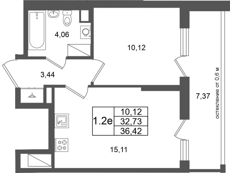 Продажа 1-комн квартиры в новостройке Новосаратовка д., Покровская Дорога ул.,  к. 14.1