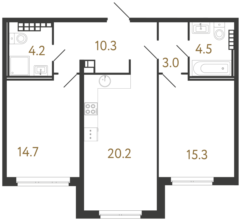 Продажа 2-комн квартиры в новостройке Колтовская Средняя ул,  к. 1