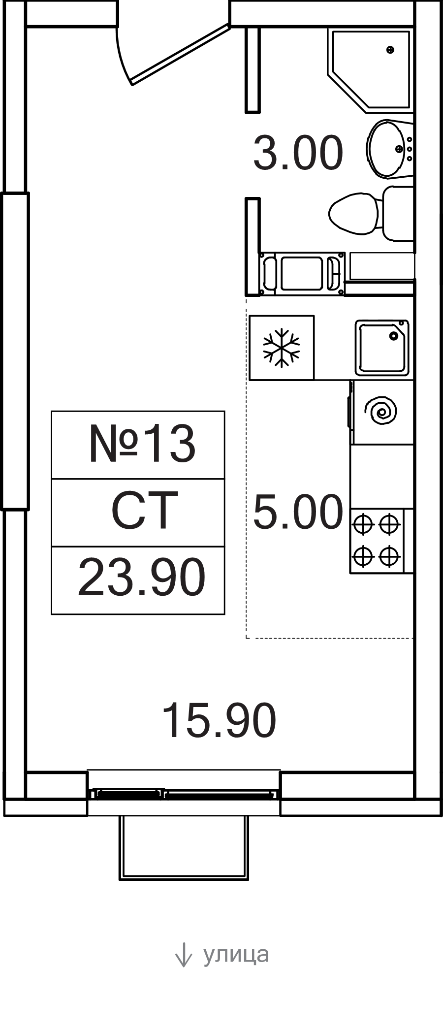 Продажа студии Сапроново д., Калиновая ул.,  к. 8
