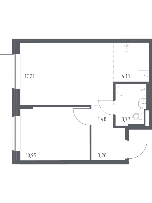 Продажа 1-комн квартиры в новостройке Алхимово д., Полевая ул.,  к. 3