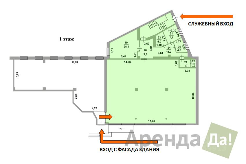 Аренда торгового помещения Волгоградский пр-кт,  д. 9 с1