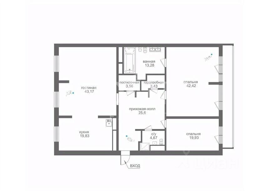 Продажа 3-комн квартиры на вторичном рынке улица Гризодубовой, 4К4