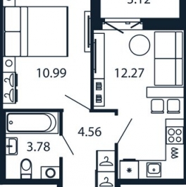 Продажа 2-комн квартиры на вторичном рынке Испытателей пр-кт,  д. 24,  к. 1
