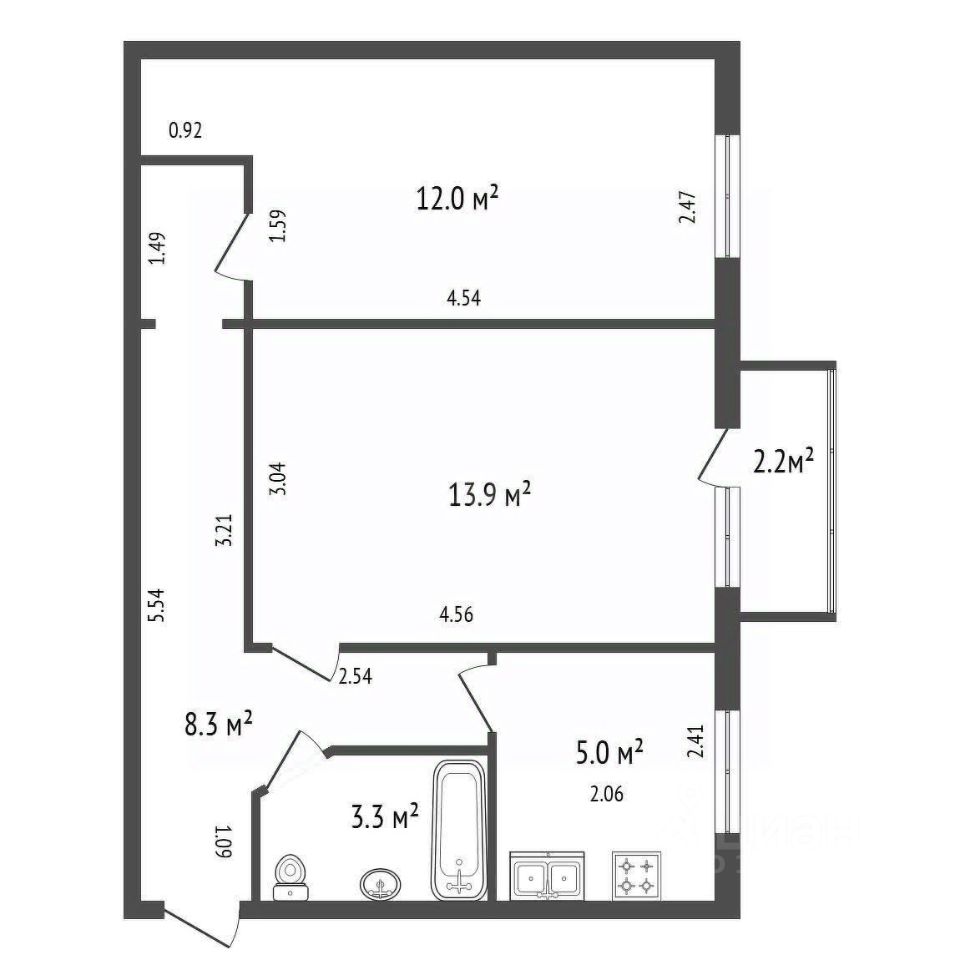 Продажа 2-комн квартиры на вторичном рынке Московский проспект, 199