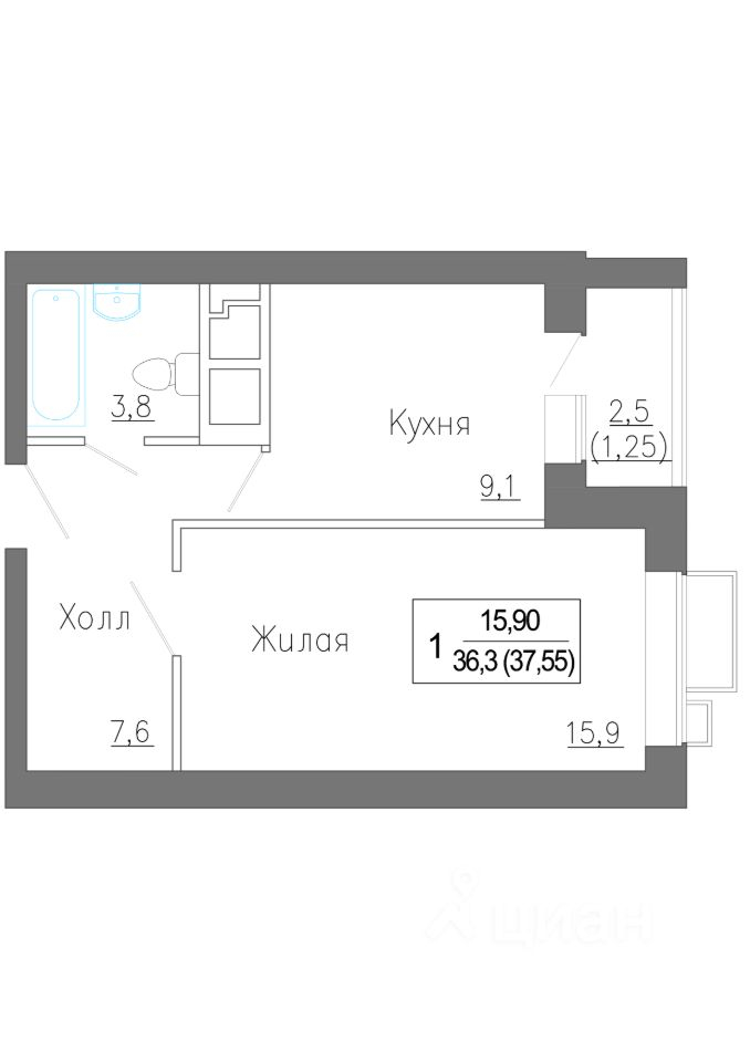 Продажа 1-комн квартиры в новостройке Красногорск, Садовая улица,  д. 18
