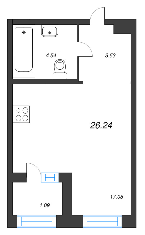 Продажа студии Санкт-Петербург г., Московское ш.,  к. 2