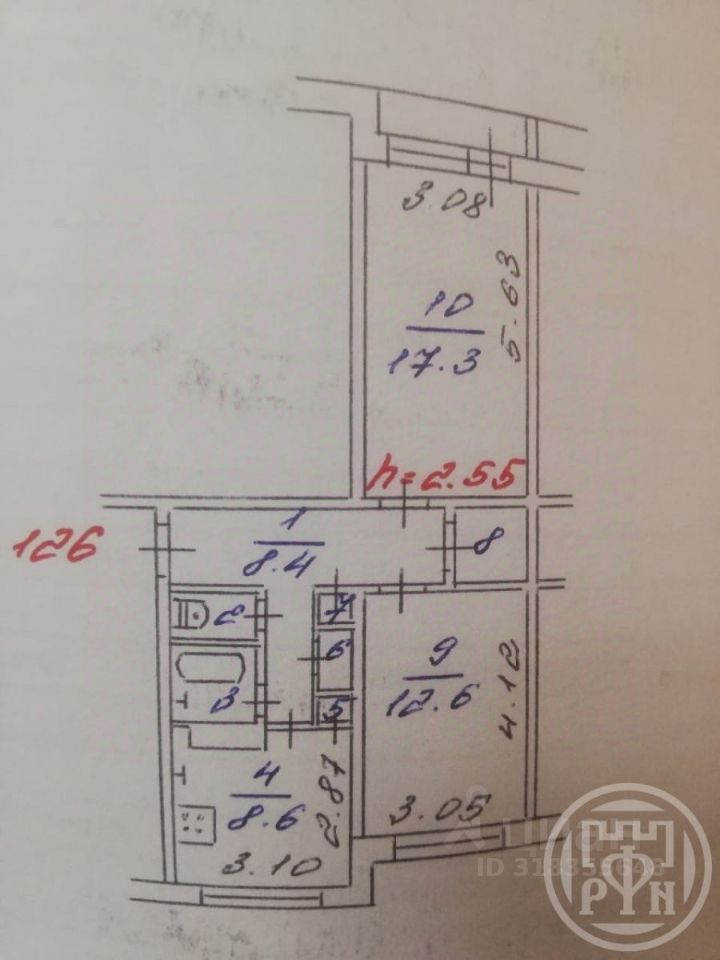 Продажа 2-комн квартиры на вторичном рынке д. Мины, улица Школьная, 12