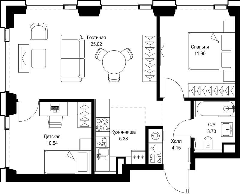 Продажа 2-комн квартиры в новостройке Москва г., Верейская ул.,  к. SET.2.А