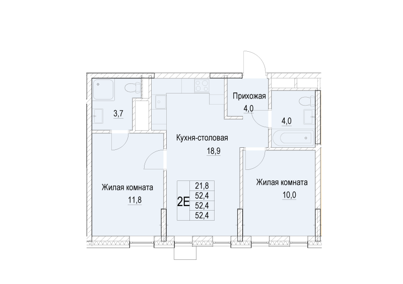 Продажа 2-комн квартиры в новостройке Мытищи г., Академика Каргина ул.,  к. 2