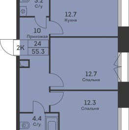 Продажа 2-комн квартиры в новостройке Москва г., Дербеневская ул.,  к. 3