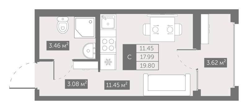 Продажа студии Шушары п., Московское ш.,  к. 4