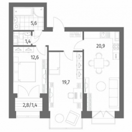 Продажа 2-комн квартиры на вторичном рынке улица Академика Константинова,  д. 1 к1 с1
