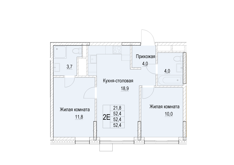 Продажа 2-комн квартиры в новостройке Мытищи г., Академика Каргина ул.,  к. 2