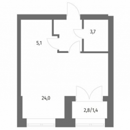 Продажа 1-комн квартиры на вторичном рынке улица Академика Константинова,  д. 1 к1 с1