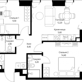 Продажа 2-комн квартиры в новостройке Москва г., Верейская ул.,  к. Indigo 3