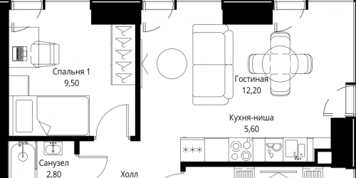 2-комн квартира Москва г., Верейская ул.,  к. Indigo 3