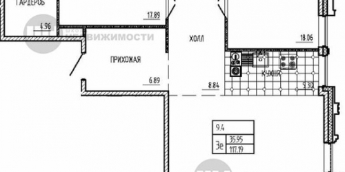 3-комн квартира 20-я линия,  д. 3