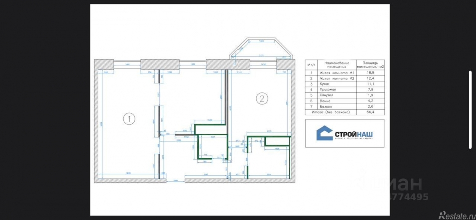 Продажа 2-комн квартиры на вторичном рынке ул Пришвина,  д. 15/1