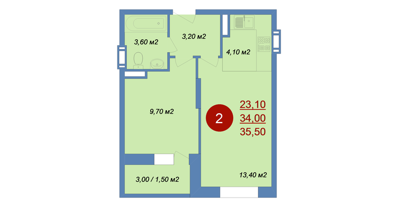 Продажа 1-комн квартиры в новостройке Островцы д.,  к. 15