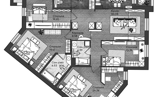 Продажа 5-комн квартиры на вторичном рынке улица Решетникова