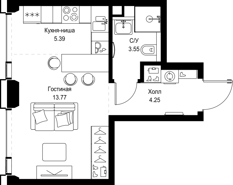 Продажа студии Москва г., Верейская ул.,  к. SET.2.А