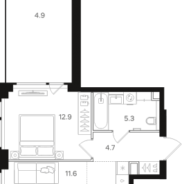 Продажа 1-комн квартиры в новостройке Москва г., Открытое ш.,  к. 1