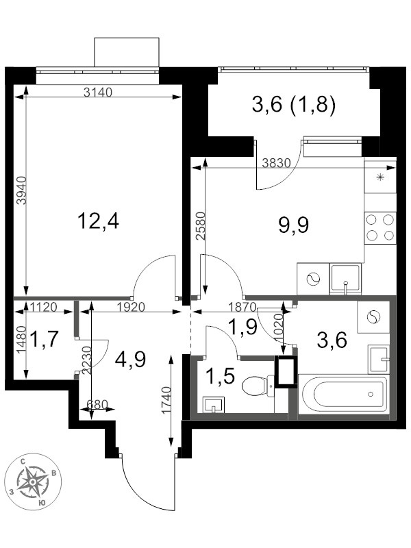 Продажа 1-комн квартиры в новостройке Химки г., Олимпийская ул.,  к. 1.2