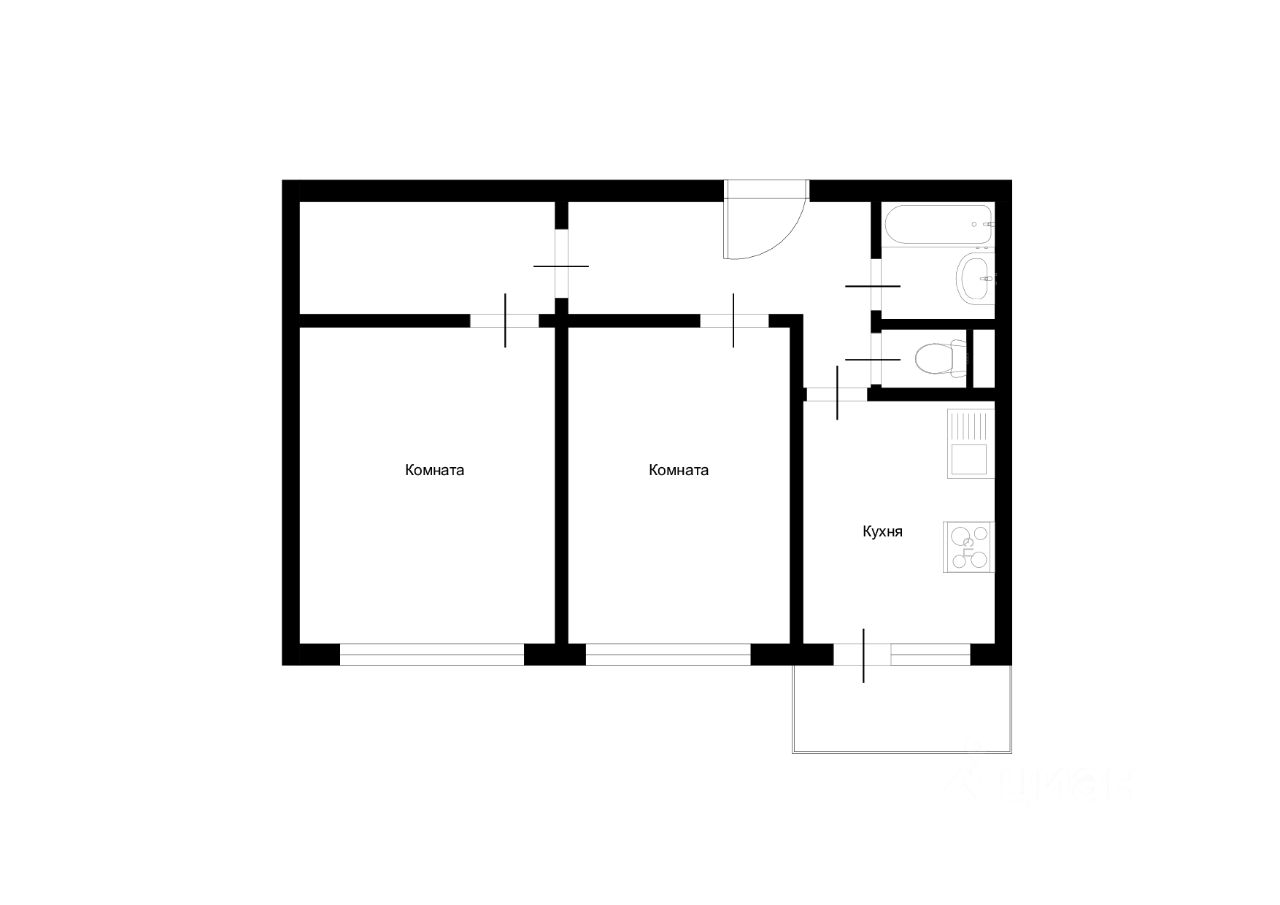 Продажа 2-комн квартиры на вторичном рынке Нежинская улица, 19К2