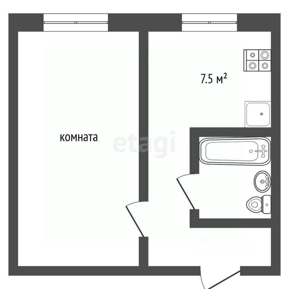 Продажа 1-комн квартиры на вторичном рынке улица Яблочкова, 4