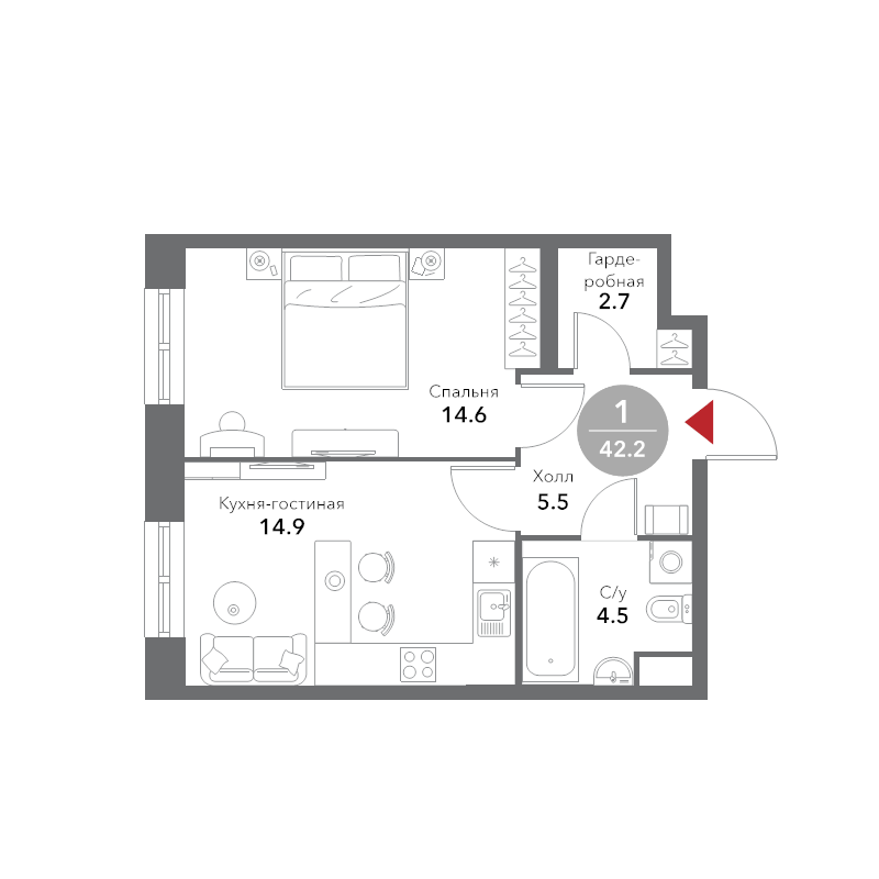 Продажа 1-комн квартиры в новостройке Москва г., Летниковская ул.,  к. 4
