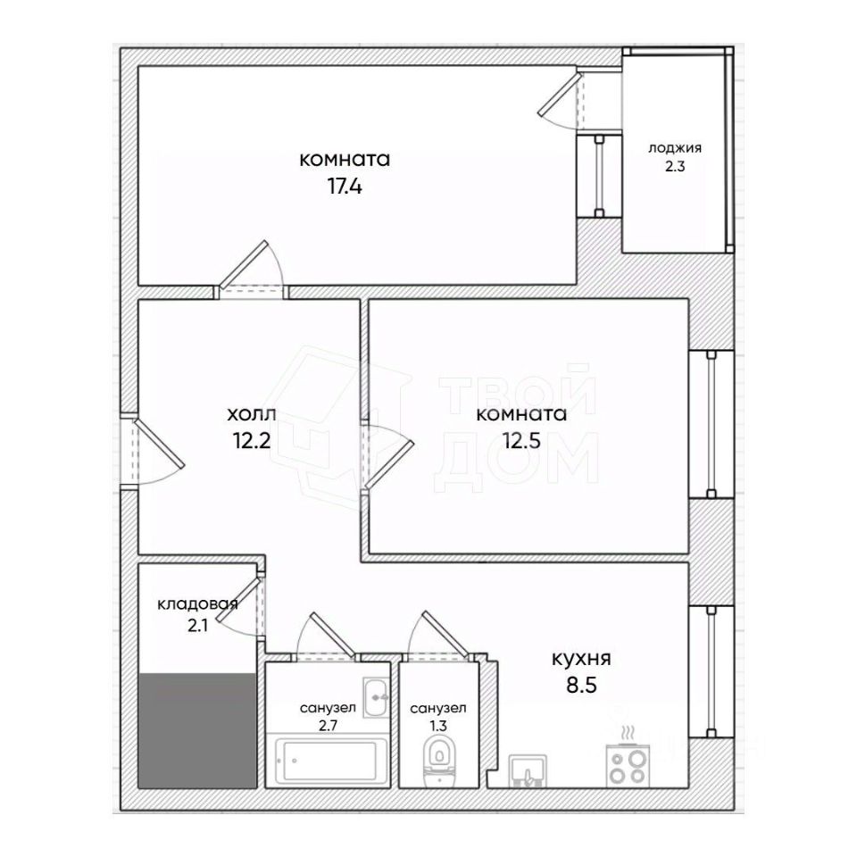 Продажа 2-комн квартиры на вторичном рынке Красное Село, Гатчинское шоссе, 60к2