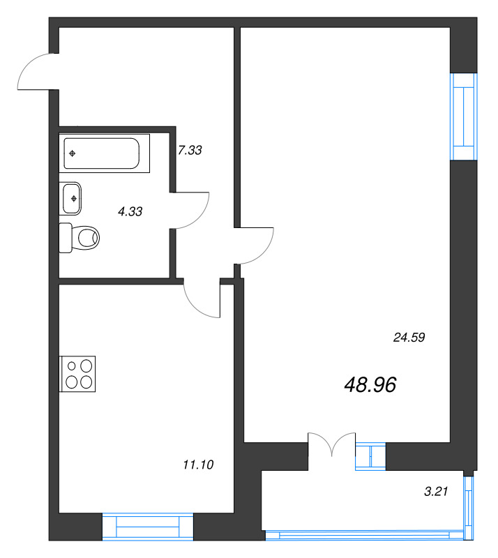 Продажа 1-комн квартиры в новостройке Скотное д., Рождественская ул.,  к. 3