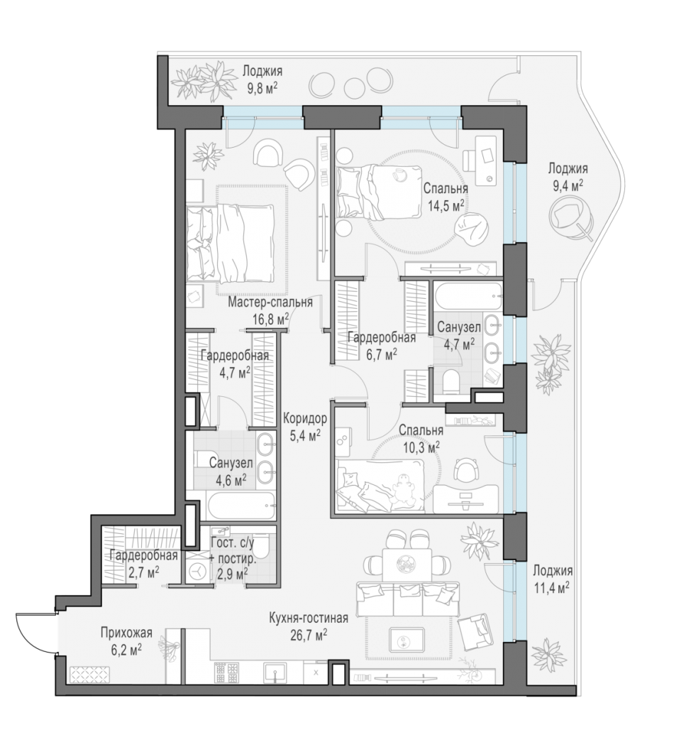 Продажа 2-комн квартиры в новостройке Москва г., Симоновская наб.,  к. Line 4