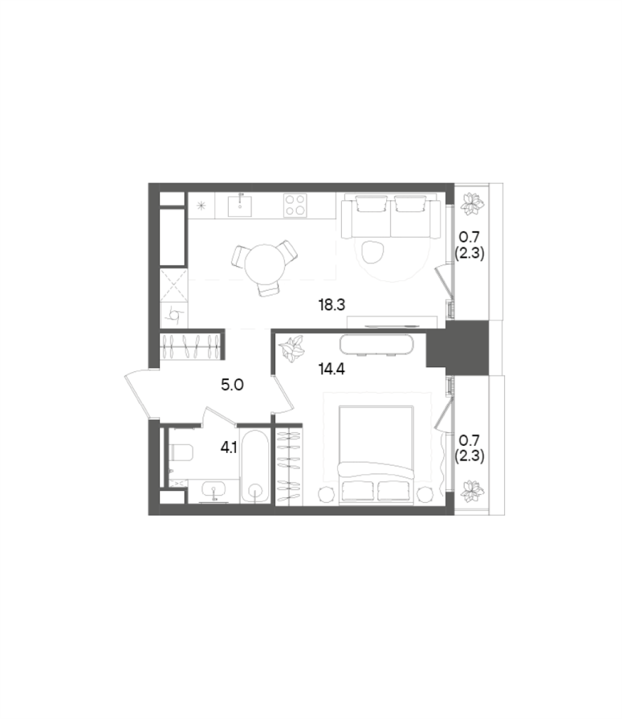 Продажа 1-комн квартиры в новостройке Москва г., Академика Семенихина ул.,  к. А