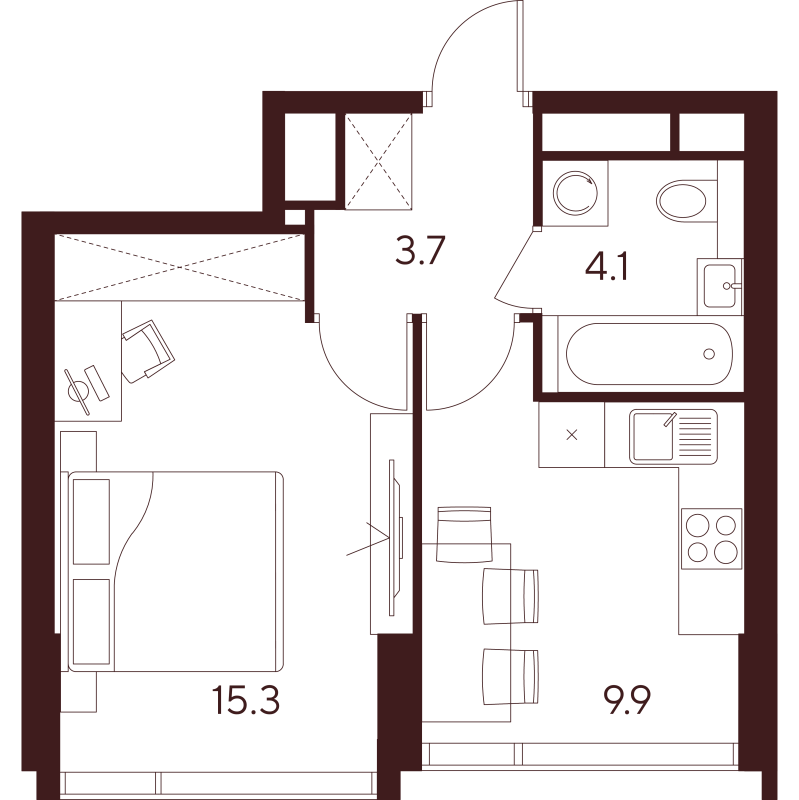 Продажа 1-комн квартиры в новостройке Москва г., Куусинена ул.,  к. D2