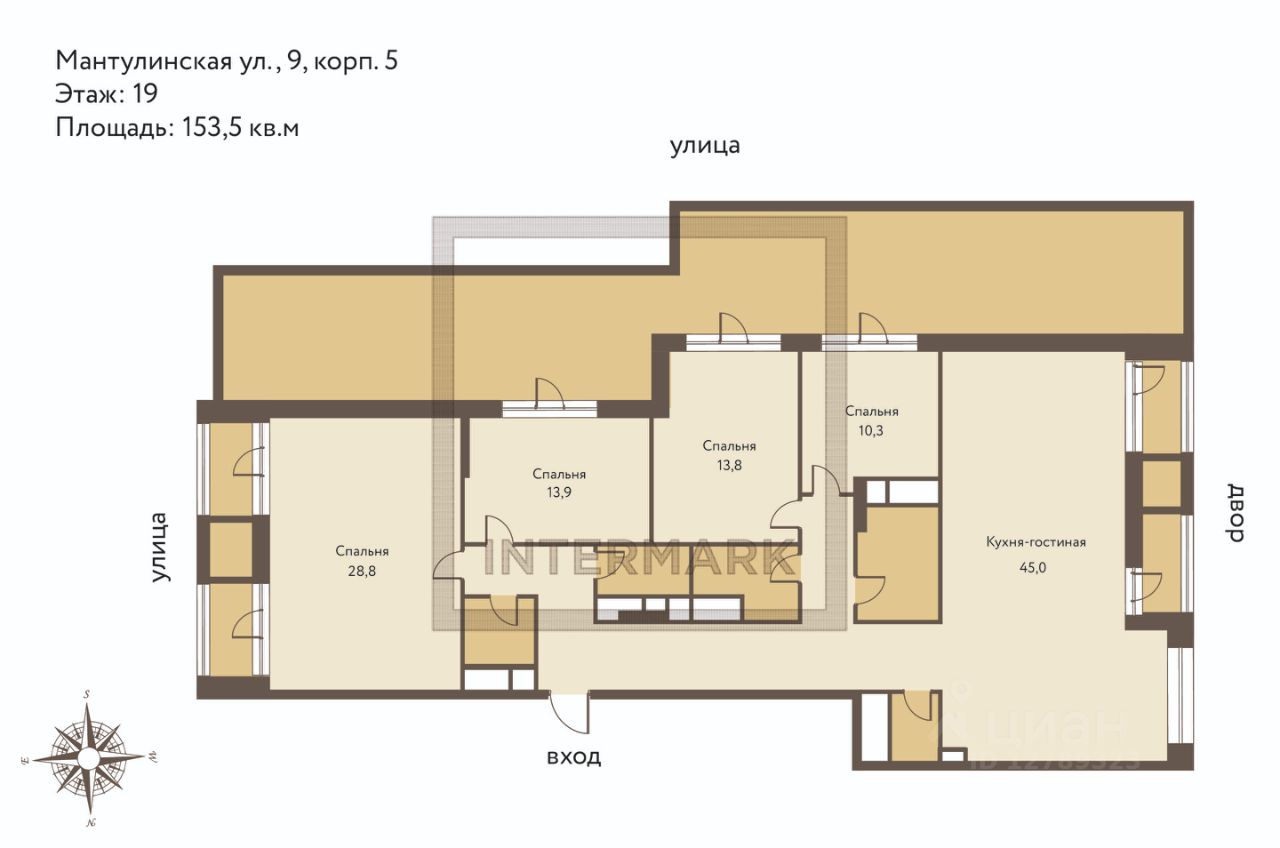 Продажа 4-комн квартиры на вторичном рынке Мантулинская улица, 9к5