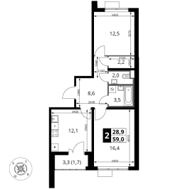 Продажа 2-комн квартиры в новостройке Битца п., Варшавское ш., к. 10 Продажа 2-комн квартиры в новостройке Битца п., Варшавское ш., к. 10
