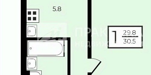 1-комн квартира улица Симоновский Вал, 12