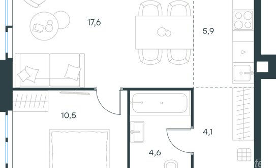 Продажа 2-комн квартиры на вторичном рынке Озёрная улица,  д. 1 к2/5