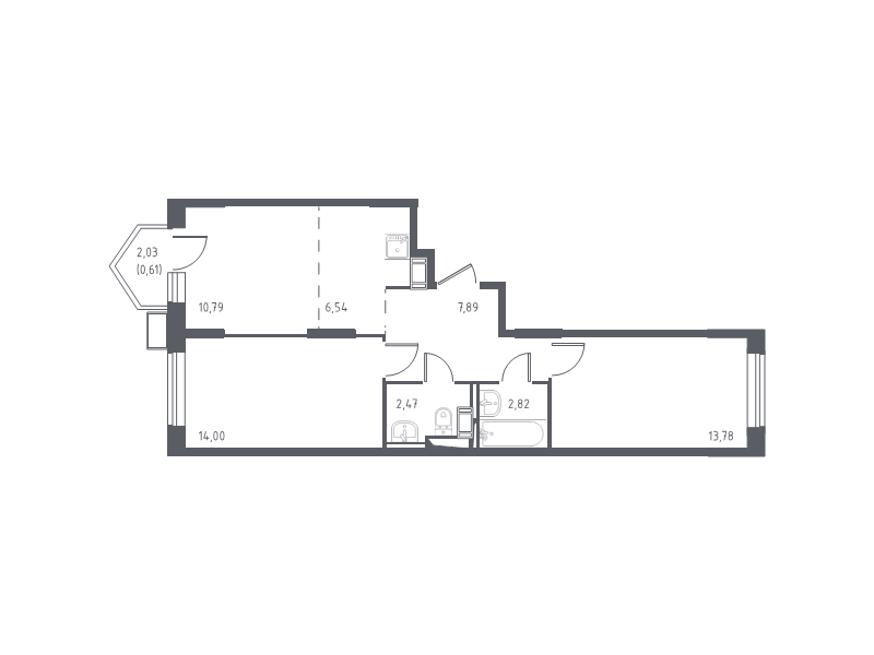 Продажа 2-комн квартиры в новостройке Алхимово д., Рязановское ш.,  к. 7