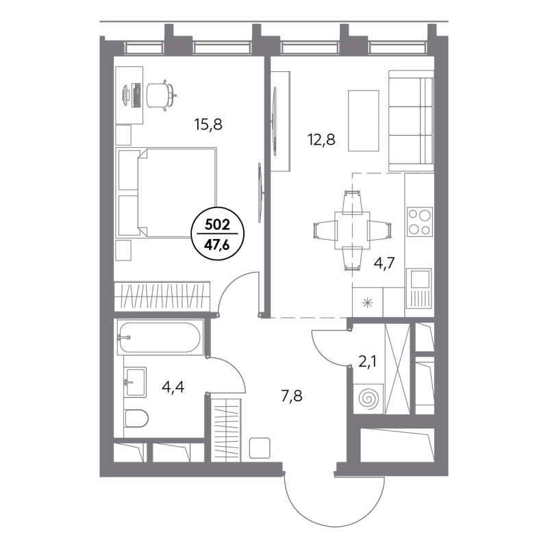 Продажа 1-комн квартиры в новостройке Москва г., Фридриха Энгельса ул.,  к. 3