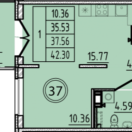 Продажа 1-комн квартиры в новостройке Шушары п., Кокколевская ул.,  к. 2