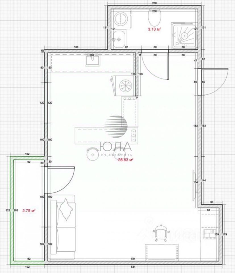 Продажа студии Мебельная улица, 19К2