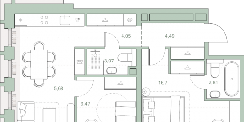 2-комн квартира Москва г., Ивана Франко ул.,  к. 4.1