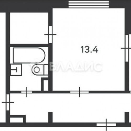 2-комн квартира Красногвардейский 1-й проезд,  д. 22 с1