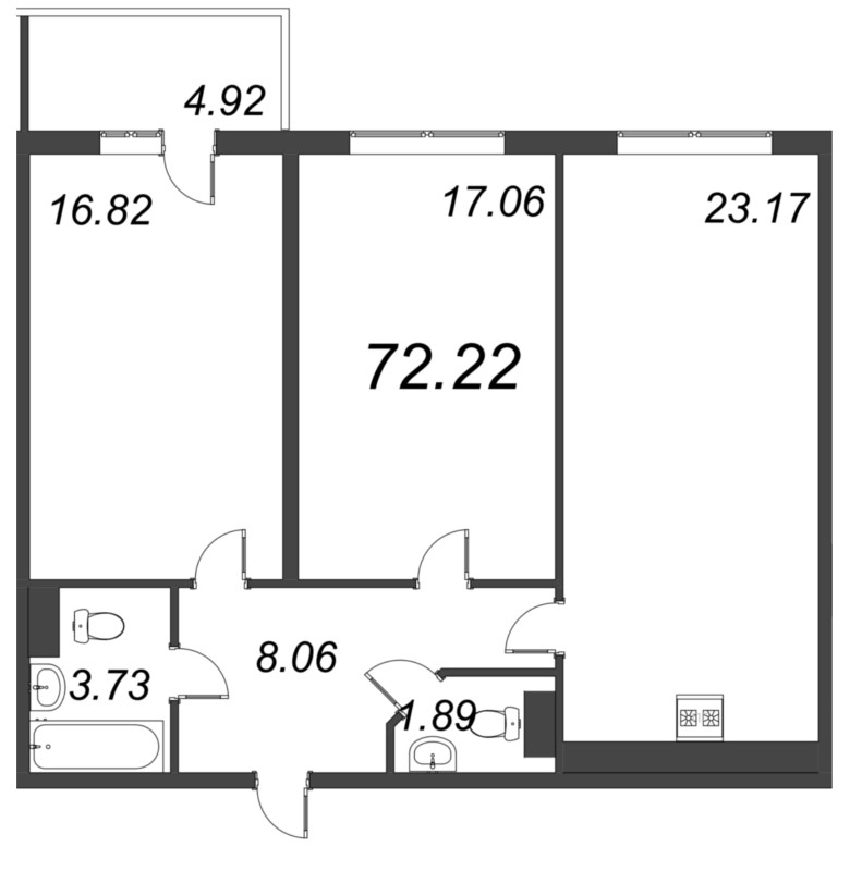 Продажа 2-комн квартиры в новостройке Сестрорецк г., Инструментальщиков ул.,  к. Aqua