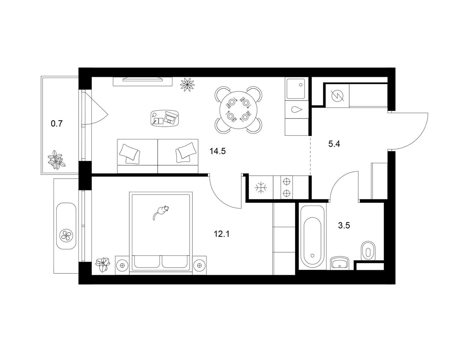 Продажа 1-комн квартиры в новостройке Саларьево Парк, корп. 57.1
