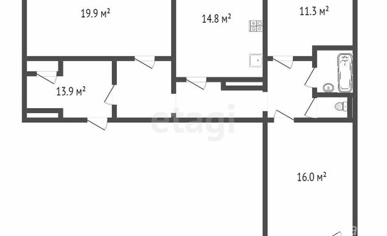 Продажа 3-комн квартиры на вторичном рынке Мартыновская улица,  д. 8